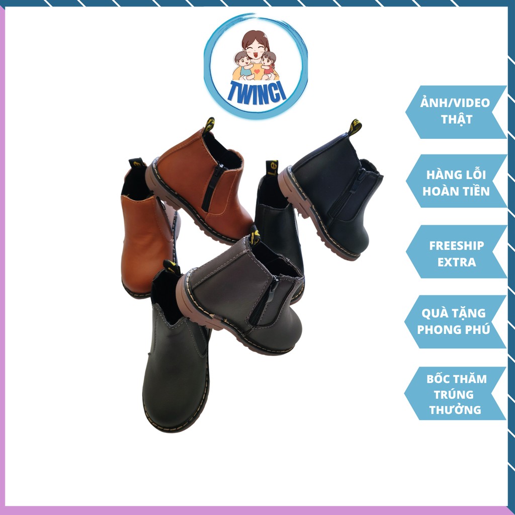 Giày boot /bốt trẻ em phong cách Hàn cổ cao bé trai bé gái NN006