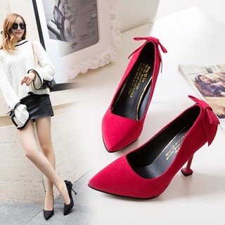Giầy cao gót đính nơ 7cm, 10cm