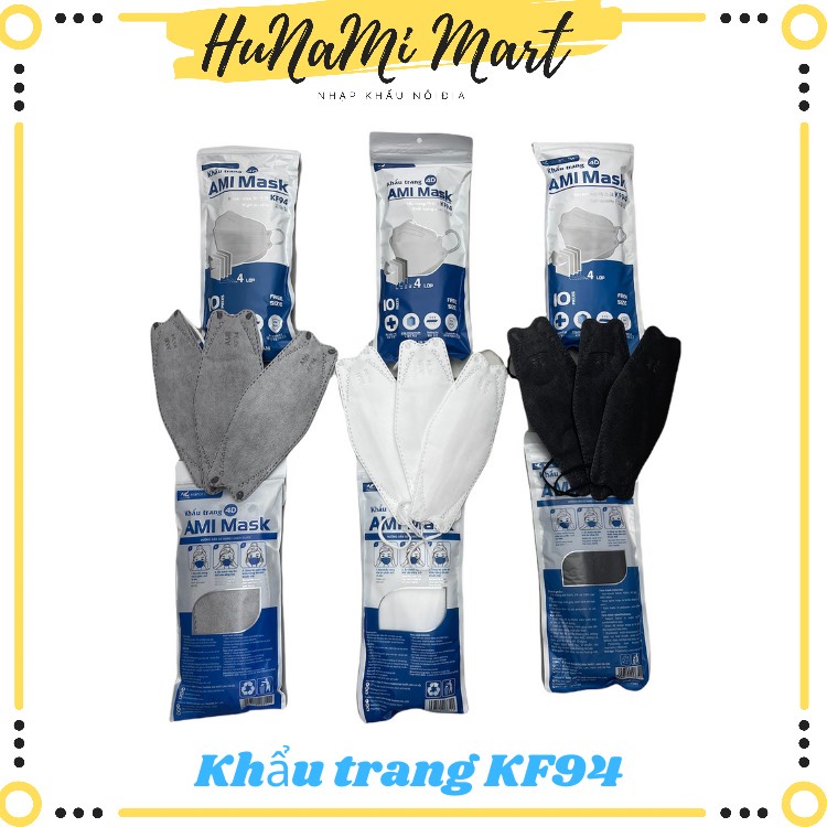 Khẩu trang 4D KF94 Sky Mask kháng khuẩn set 5 - 10 chiếc