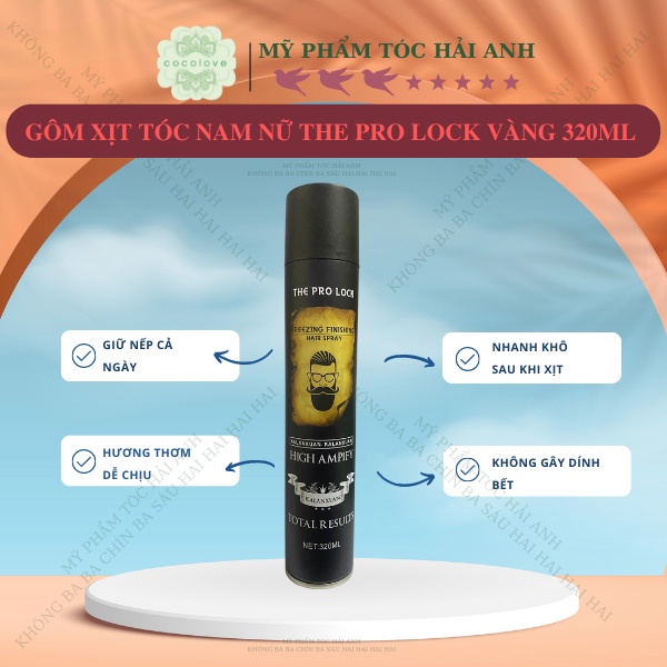 Gôm xịt tóc nam nữ THE PRO LOCK 420ML