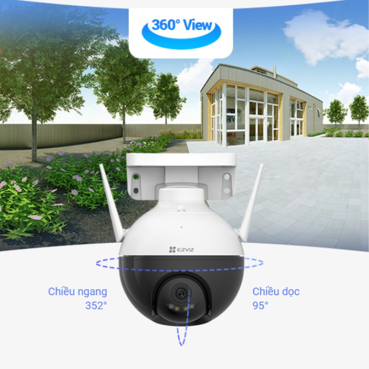 [Giá Sốc] Camera Wifi EZVIZ C8W 2K 4MPx - Ngoài Trời, Màu Bang Đêm, Xoay 360, Đàm Thoại - Chính Hãng, Bảo Hành 24 tháng