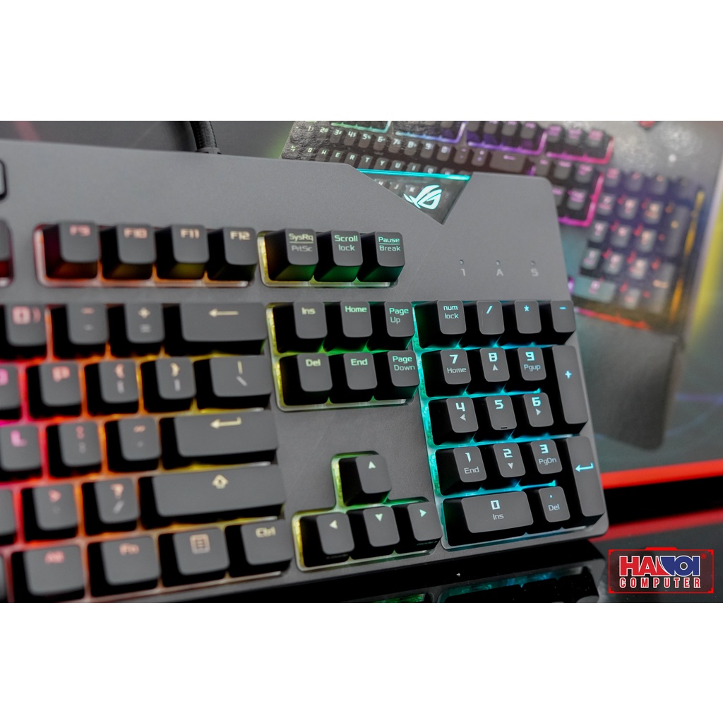 Bàn phím máy tính ASUS ROG Strix Flare RGB (USB/Red sw) tặng kèm kê tay rời