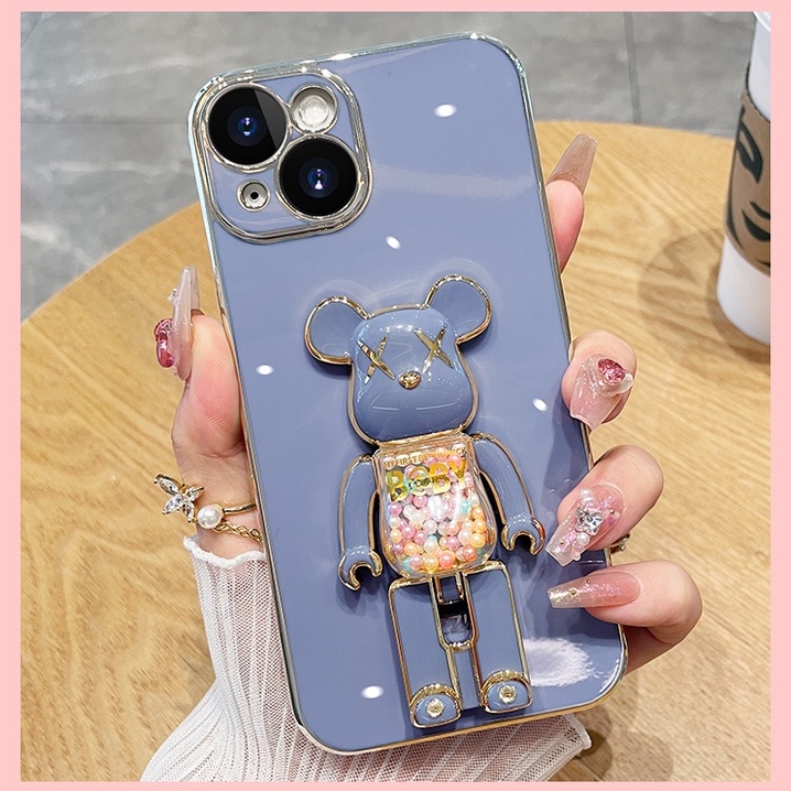Ốp Điện Thoại Có Giá Đỡ Hình Gấu 3D Dành Cho iPhone 14 Pro Max13 12 11 Pro XS MAX XR 7 8 Plus