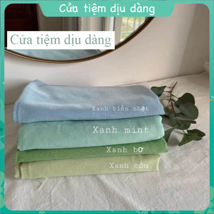 Khăn tay mùi xoa vải linen trơn dùng để tập thêu thủ công 30x30cm - Nhiều màu mới 2020