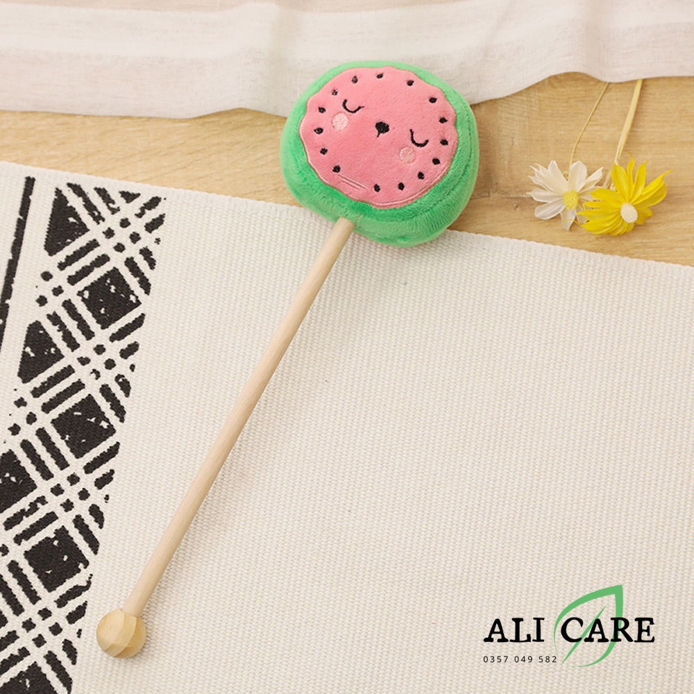 Gậy đấm lưng hình thú nhồi bông đáng yêu, cây đấm lưng thư giãn vải bông mềm, tay cầm bằng gỗ chắc chắn ALI CARE