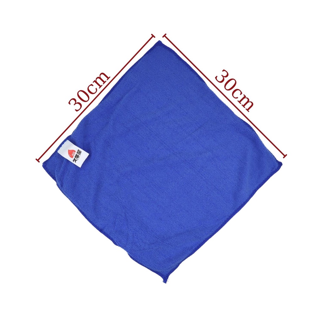 Khăn lau xe lau chùi đa năng 30x30cm màu xanh HÀNG TẶNG