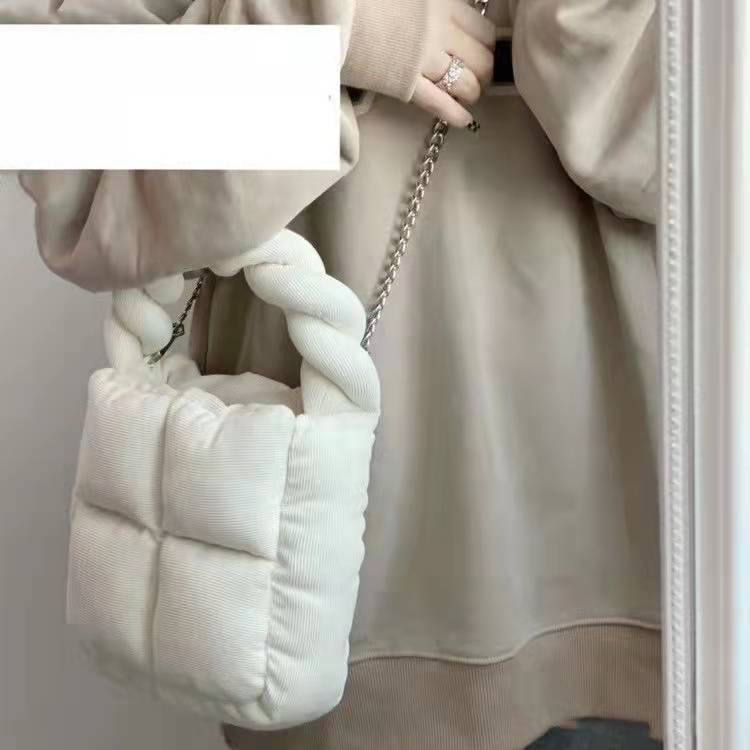 Lingge Túi Đeo Chéo Vai cotton Mềm Thiết Kế Hình Chữ Nhật Mini