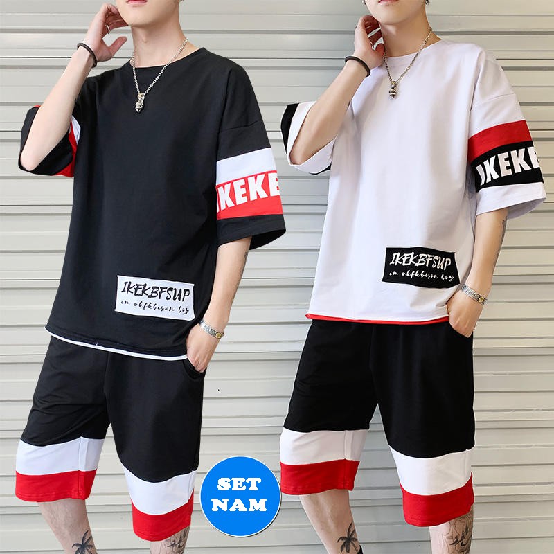 Bộ Quần Áo Thun Nam IKEKBFSUP Phối Màu Và Họa Tiết SET NAM 90000111C | BigBuy360 - bigbuy360.vn