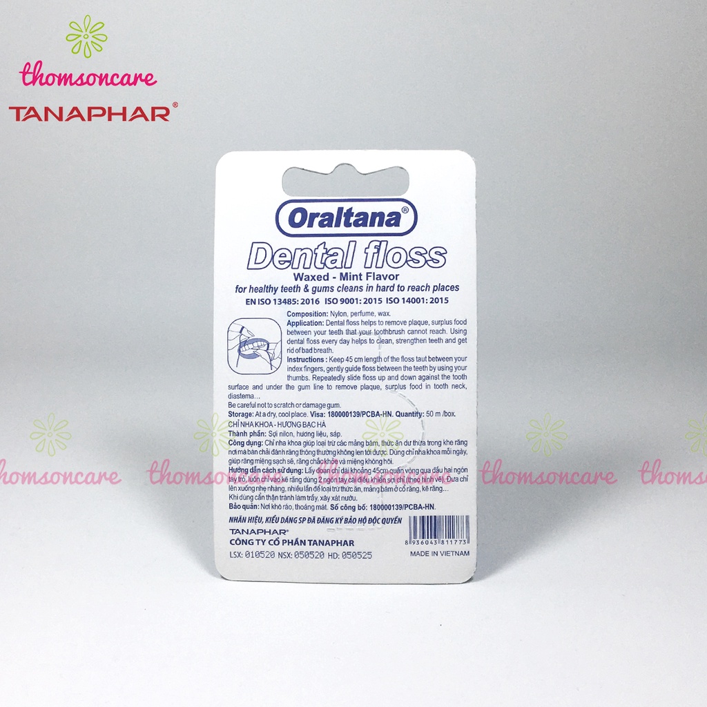 Chỉ nha khoa Oraltana - Chỉ kẽ răng - hàng Việt Nam chất lượng cao