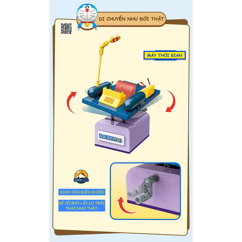 Đồ chơi lắp ráp xếp hình Doraemon cỗ máy thời gian K20401  chính hãng Keeppley