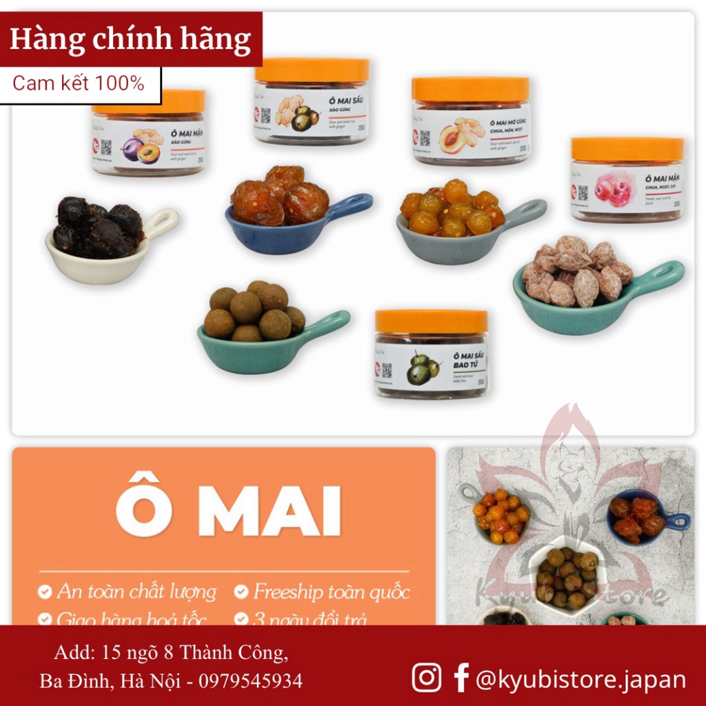 [VN xuất khẩu] Ô mai các loại 200g Đặc Sản Hà Nội làm quà tặng ăn vặt, Ăn vặt hà nội cho mẹ bầu, ăn vặt văn phòng