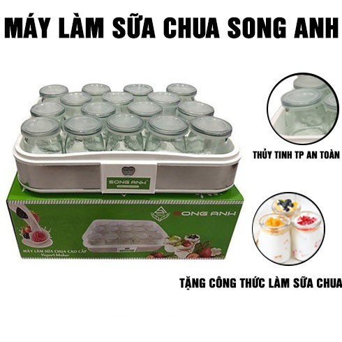 Máy Làm Sữa Chua, Máy Ủ Sữa Chua Tại Nhà Tặng Cốc Và Công Thức Làm Sữa Chua