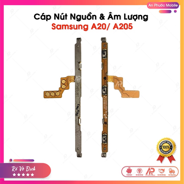 Cáp Phím Nguồn và Âm Lượng Samsung A20 / A205 Zin Bóc Máy