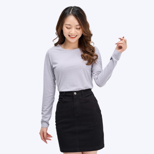 Áo giữ nhiệt nữ YODY vải cotton co dãn, cổ tròn ấm áp, mềm mịn ATN4606 | BigBuy360 - bigbuy360.vn