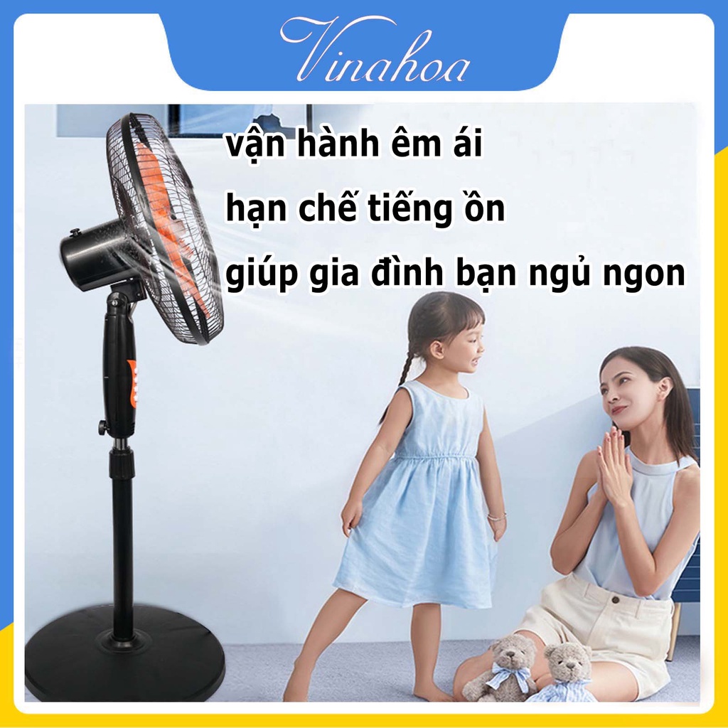 Quạt đứng mầu đen Vinahoa FS40 có thiết kế hiện đại, màu sắc trang nhã, chất liệu nhựa cao cấp ít bám bụi, dễ lau chùi
