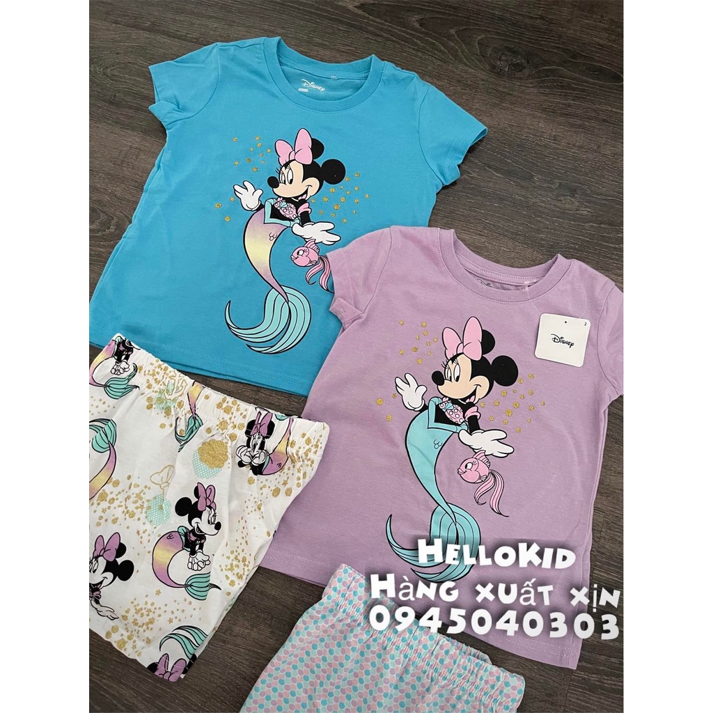 B136 - Bộ thun minnie tiên cá cho bé