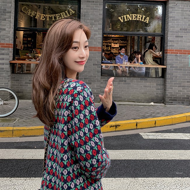 Áo Khoác Len Cardigan Dài Tay Thời Trang Phong Cách Retro Cho Nữ | BigBuy360 - bigbuy360.vn