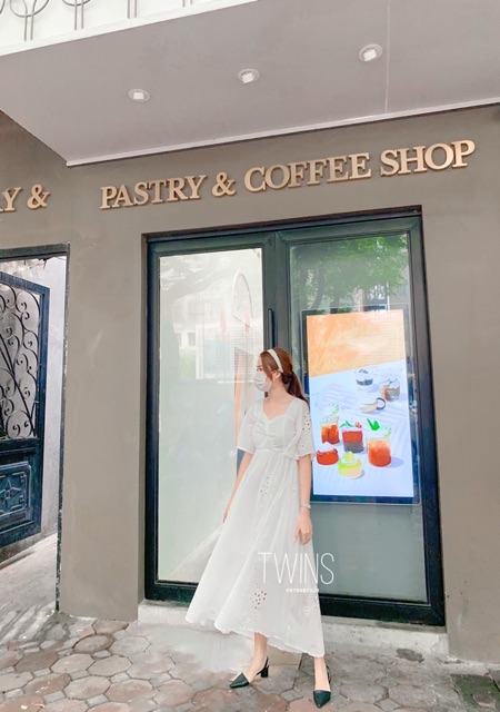 Váy thô nhún ngực khoét lưng 1276