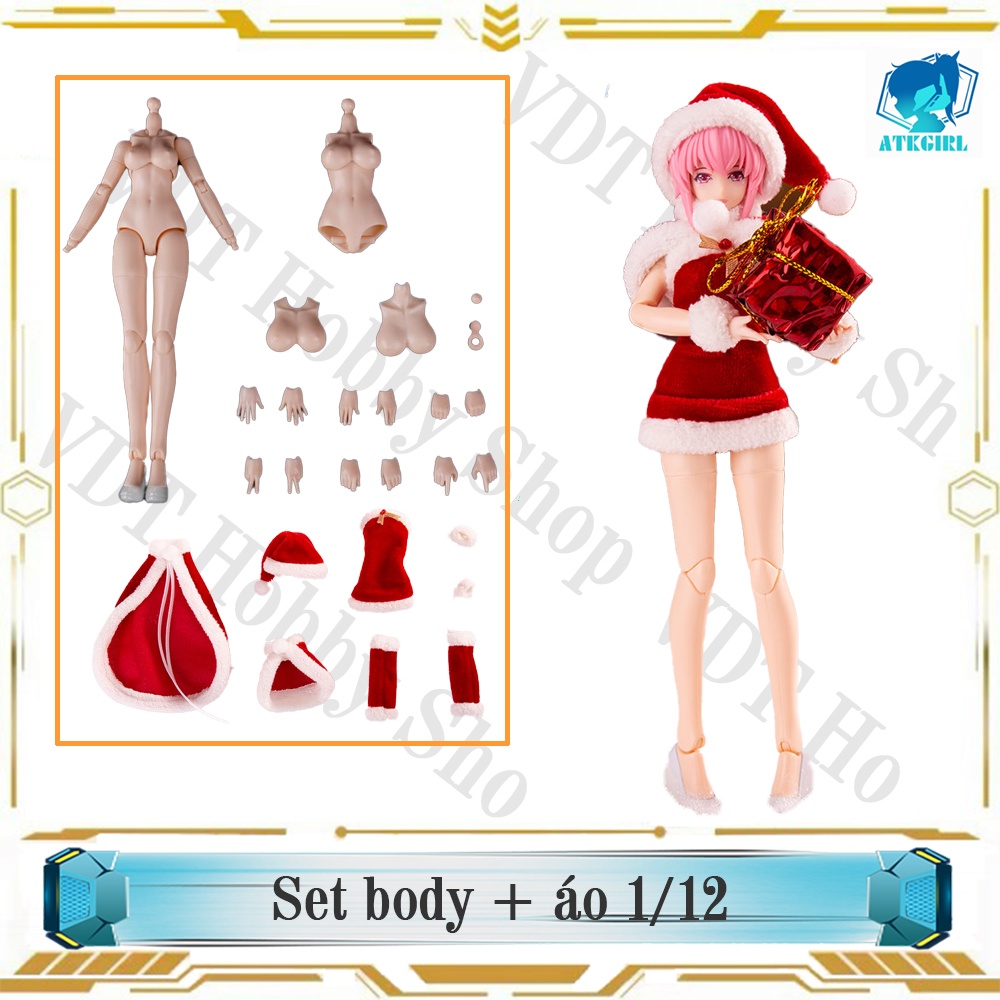 Set body + áo Noel cho mô hình tỉ lệ 1/12