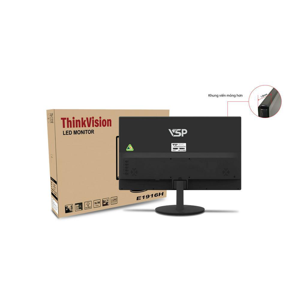 Màn hình máy tính LCD 19&quot; VSP E1916H FullHD 1366x768, 60Hz, HDMI, VGA (Đen)