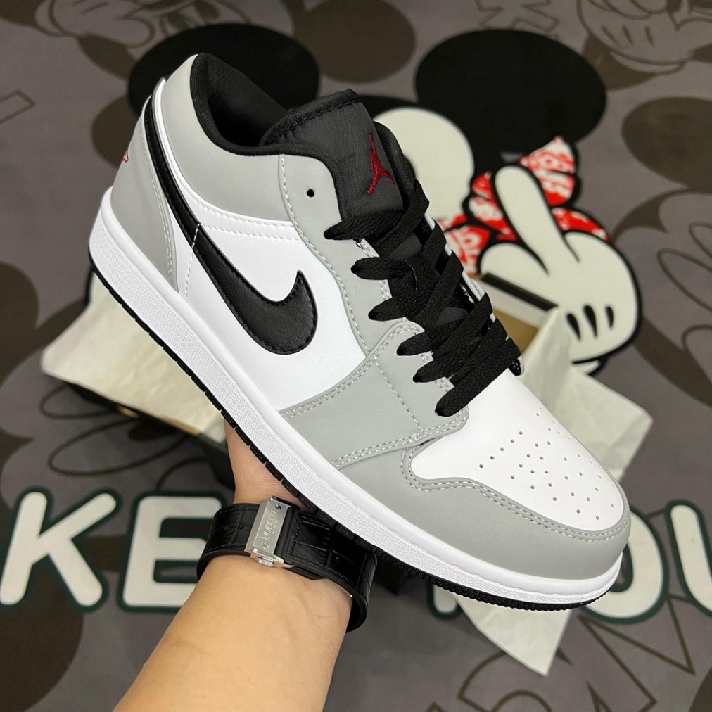 Giày 𝐉𝐨𝐫𝐝𝐚𝐧 cổ thấp smoke grey,Giày jd 1 nam nữ màu xám bản đẹp đầy đủ box.giày sneakers thể thao hot 2022