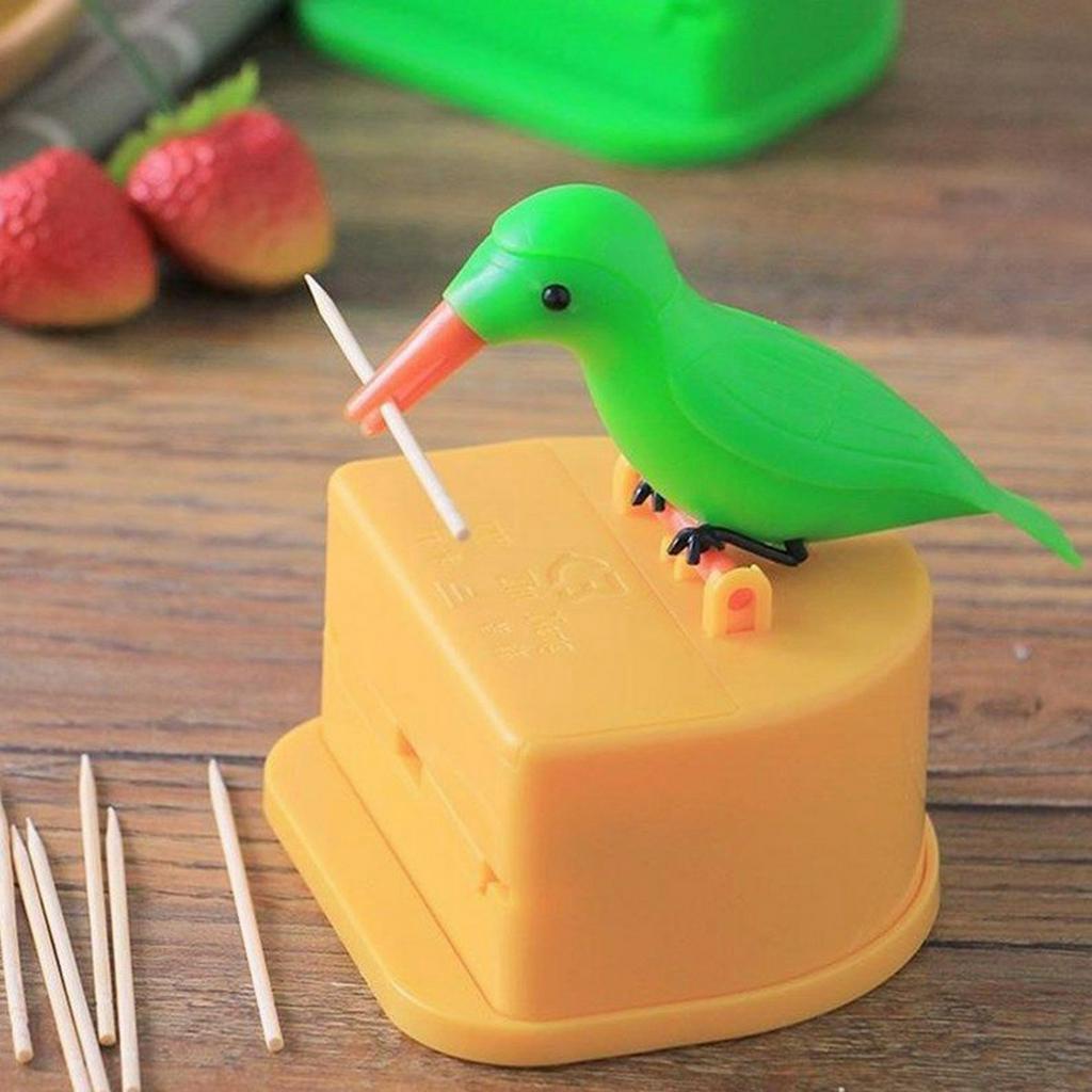 Hộp Đựng Tăm Xỉa Răng Tự Động Hình Chú Chim Dễ Thương