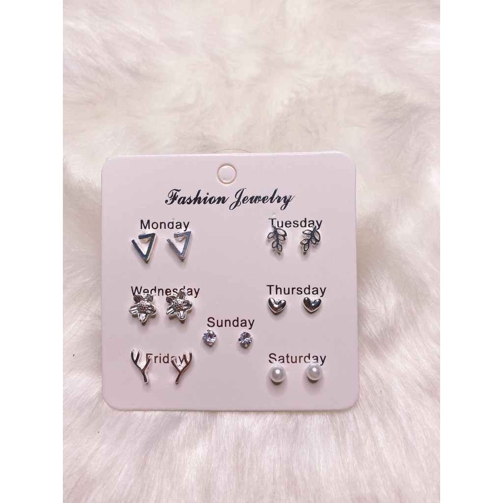 Set 6 hoa tai phong cách Hàn quốc đơn giản, nhẹ nhàng thay đổi hàng ngày phù hợp đi làm đi chơi