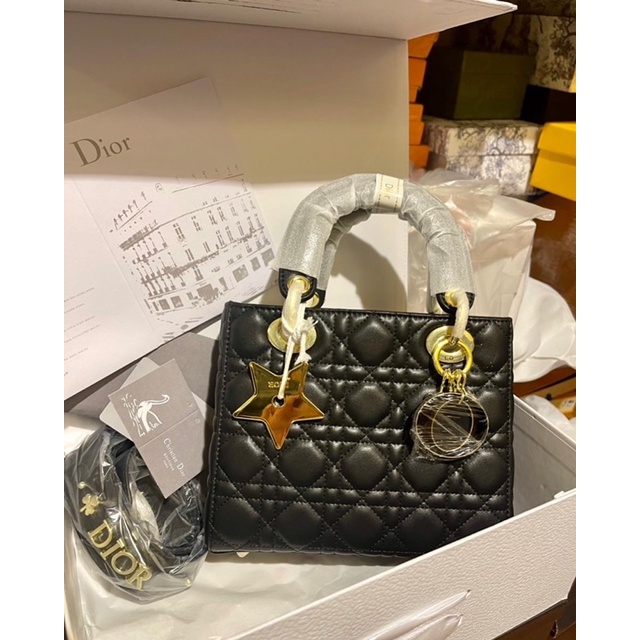 TÚI XÁCH NƯ KIÊM ĐEO CHÉO KÈM Ô TRÁM DIOR LADY DA MỊN SIZE 21 DA THẬT FULLBOX HÀNG VIP SMANO