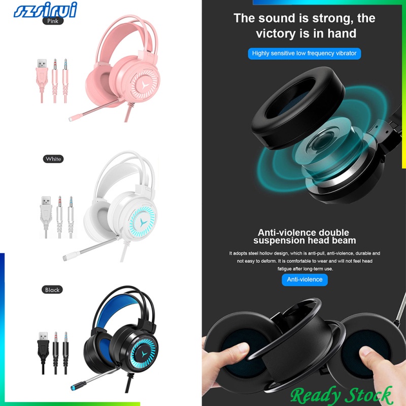 Tai Nghe Chơi Game G58 Có Dây 3.5mm Kèm Mic &amp; Đèn LED