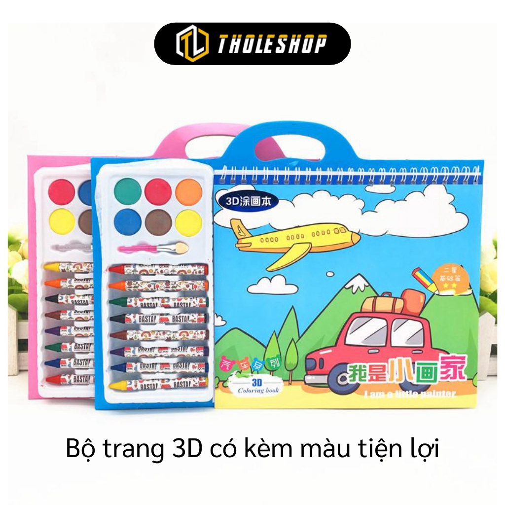 [SGD] Bút Màu Sáp - Bộ Tranh Tô Màu 3D Nghệ Thuật Cho Bé Tập Vẽ 7810