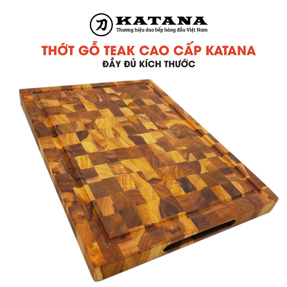 Thớt gỗ Teak KATANA hình chữ nhật, hình tròn đủ các size