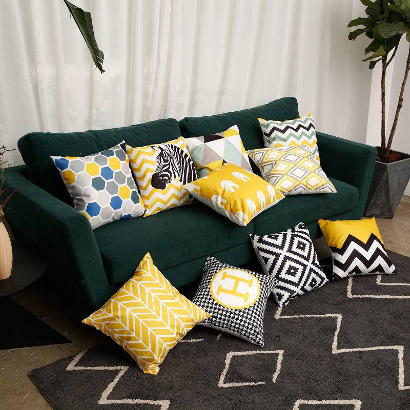 Vỏ gối sofa họa tiết hình học phong cách Bắc Âu