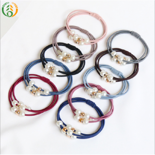 Dây Buộc Tóc Co Giãn Đính Ngọc Trai Phong Cách Hàn Quốc