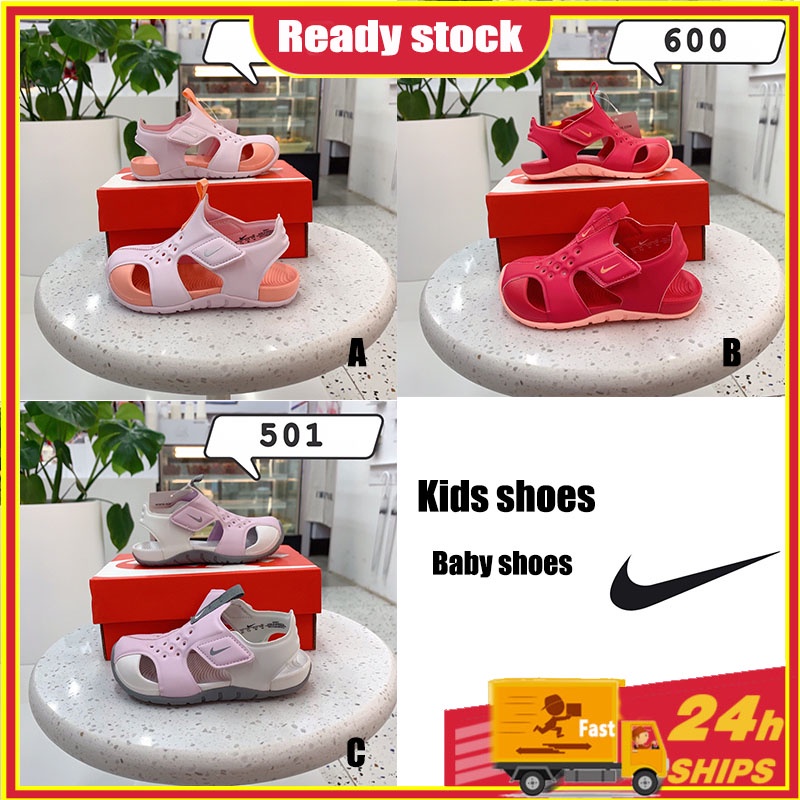 Xăng đan Nike Thiết Kế Đục Lỗ Thời Trang Đi Biển Cho Bé Gái