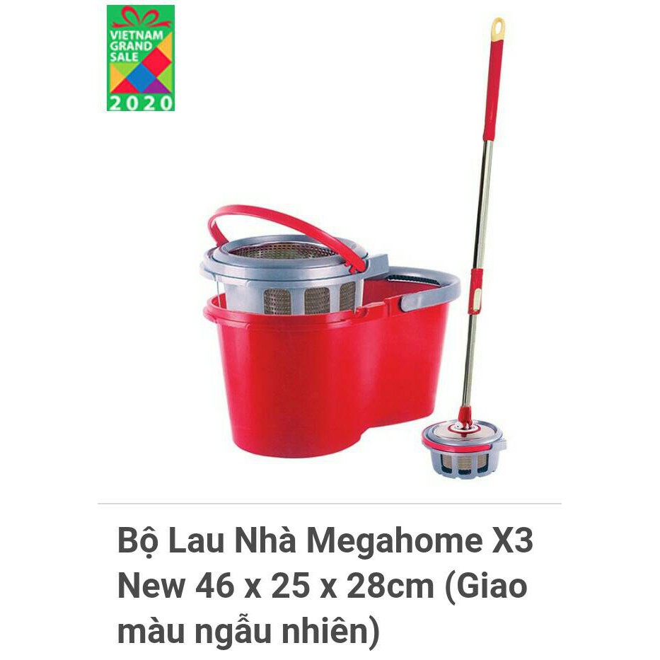 Bộ lau nhà Megahome X3 New 46*25*28 cm