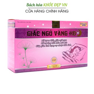 Viên uống ngủ ngon thảo dược Giấc Ngủ Vàng HD (Hồng) giảm stress mất ngủ - Hộp 30 viên