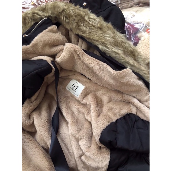 Áo parka lót lông nữ hàng quảng châu Zara xuất
