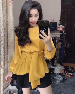 ÁO SƠMI CỘT EO