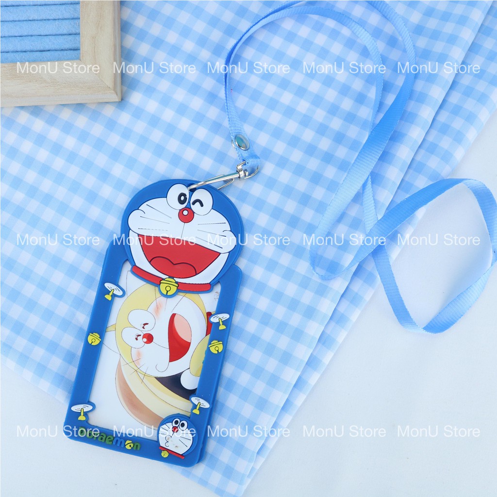 Dây đeo thẻ học sinh, sinh viên, nhân viên hình DORAEMON dễ thương cute BK00063