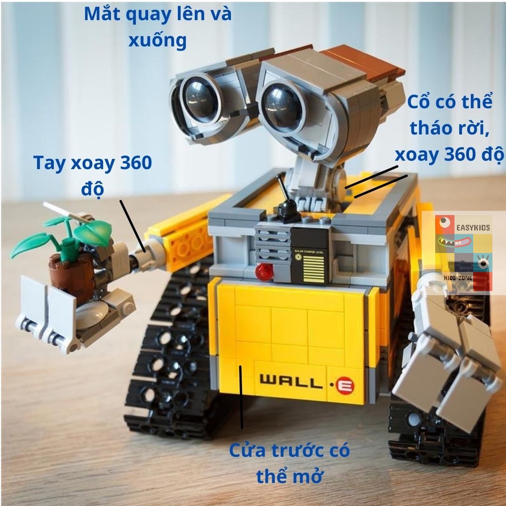 Wall E, Bộ đồ chơi xếp hình Robot, người máy Wall E