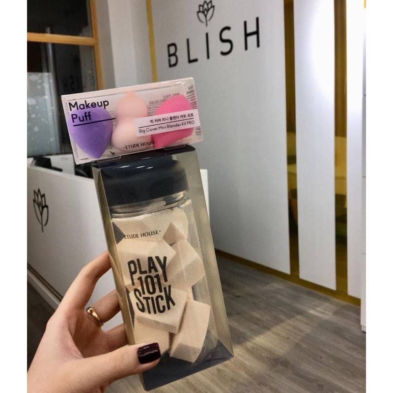 [ETUDE HOUSE] 10 MÚT TÁN KEM NỀN PLAY 101 STICK CONTOUR DUO PUF BOTTLE