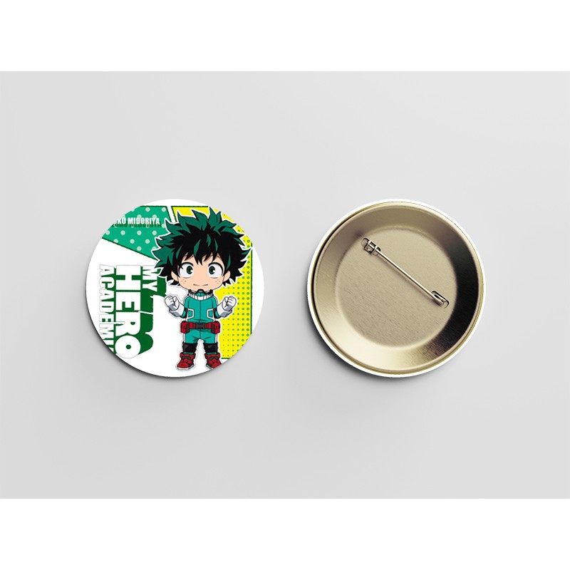 (nhiều mẫu) Huy hiệu cài áo BOKU NO HERO ACADEMIA Học Viện Anh Hùng anime chibi