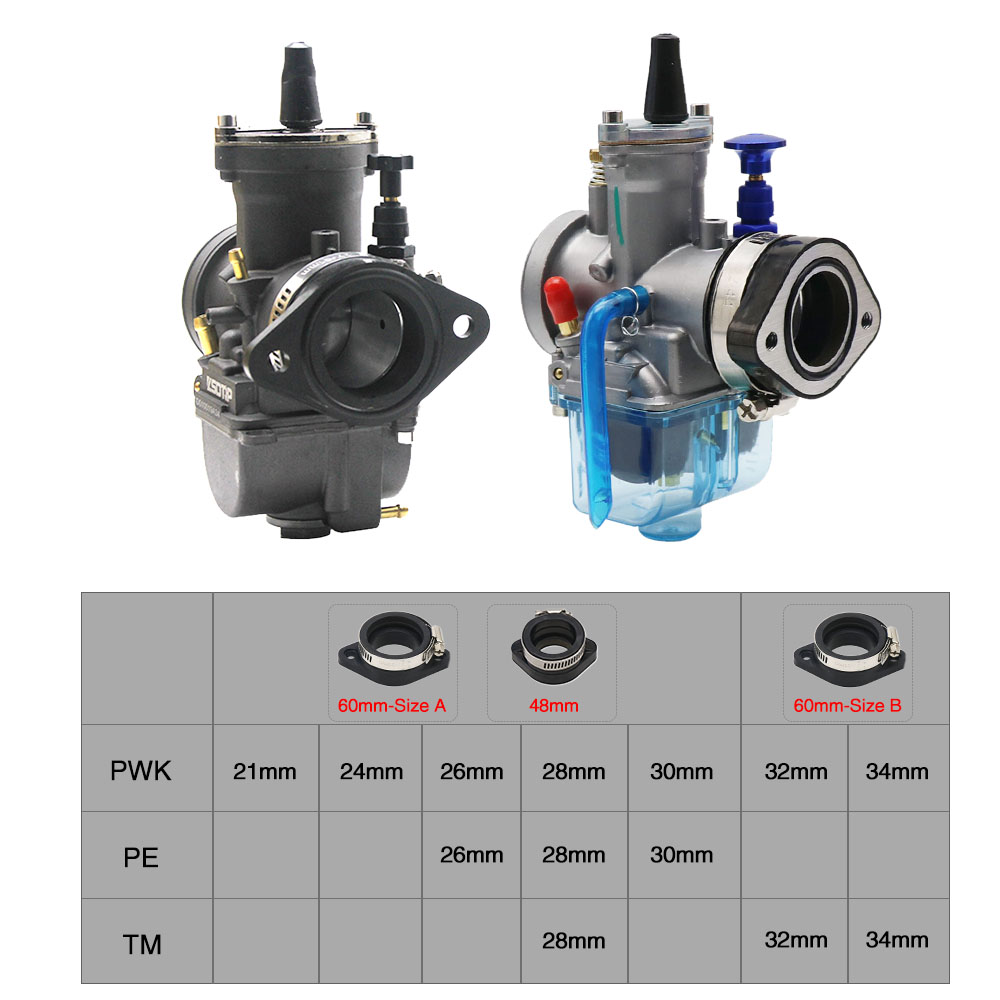 Ống Nối Cao Su Dùng Cho Bộ Chế Hòa Khí Xe Mô Tô Pwk224 26 28 30 32 34 Pe28/ 30 Tm32/ 34