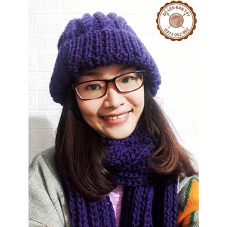 Khăn liền mũ siêu ấm áp - Đồ len handmade - Giữ ấm cổ, vai gáy và siêu xinh