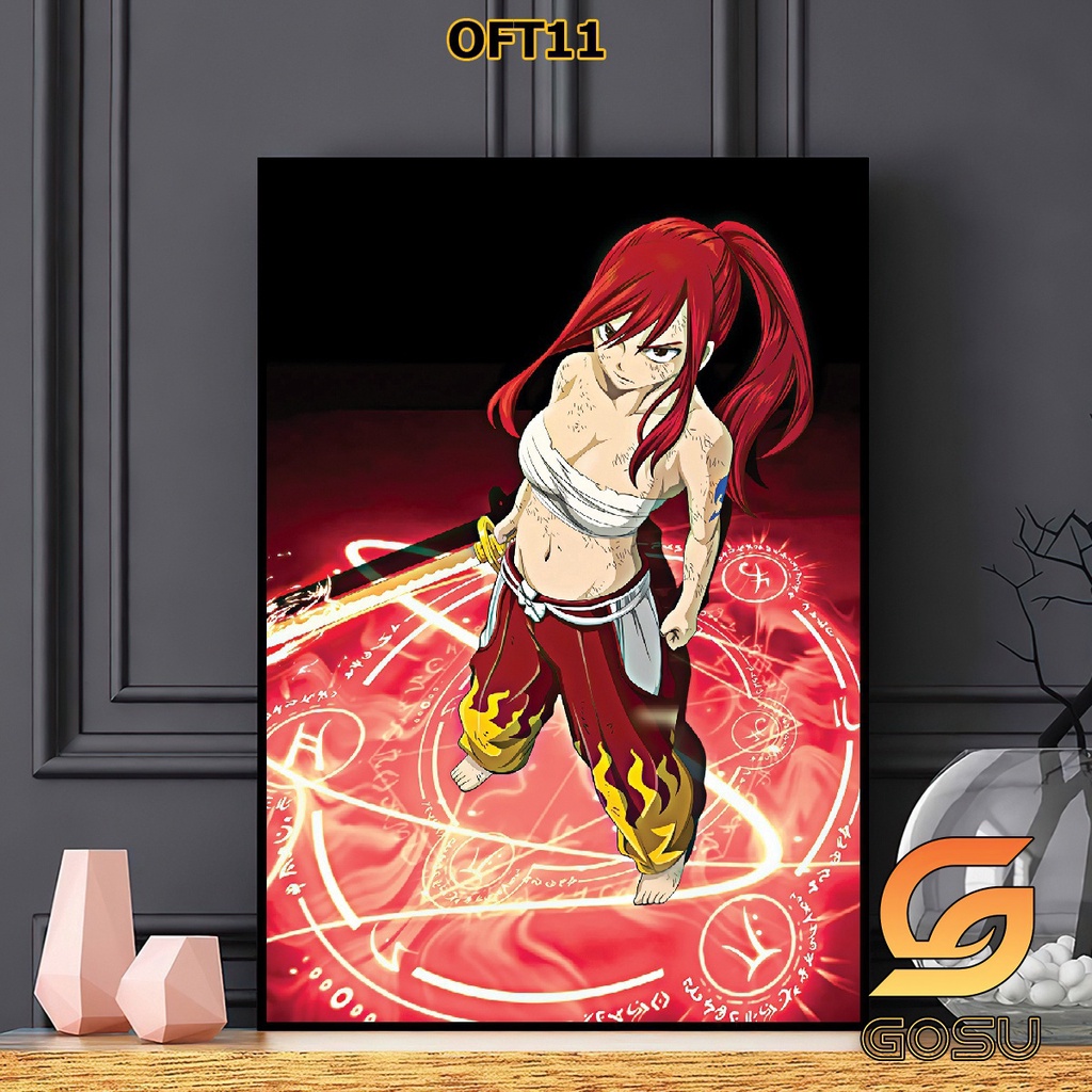 Tranh bóng gương phòng ngủ fairy tail