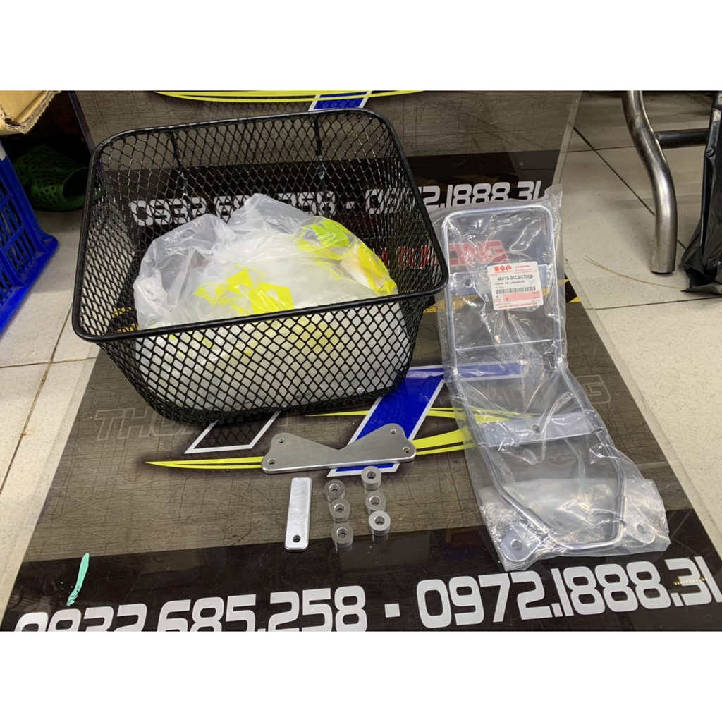 Combo rổ trước kèm pas Satria 2000 - Xipo - RGV