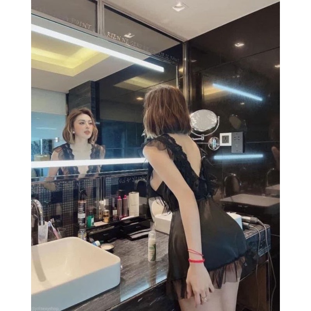 váy ngủ đầm ngủ lụa pha ren mềm mại thoáng mát sexy gợi cảm