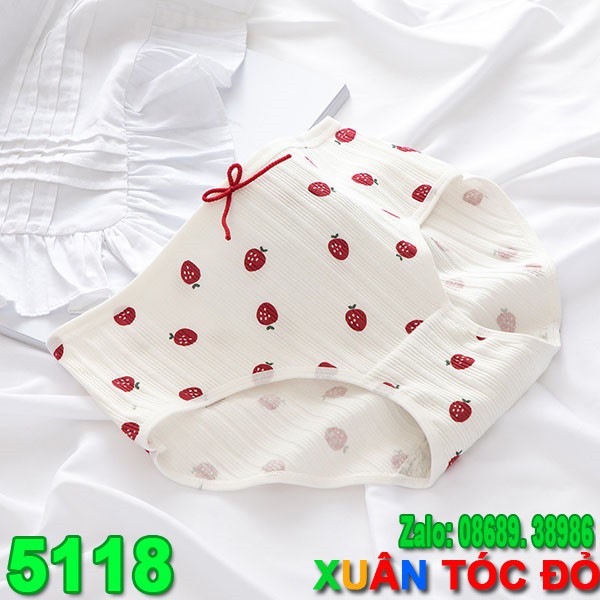 SỈ RẺ HƠN 20-40%_ Quần Lót 5 Kiểu Dâu Tây Tim Màu Đỏ Bordeaux Cực Hot 5118