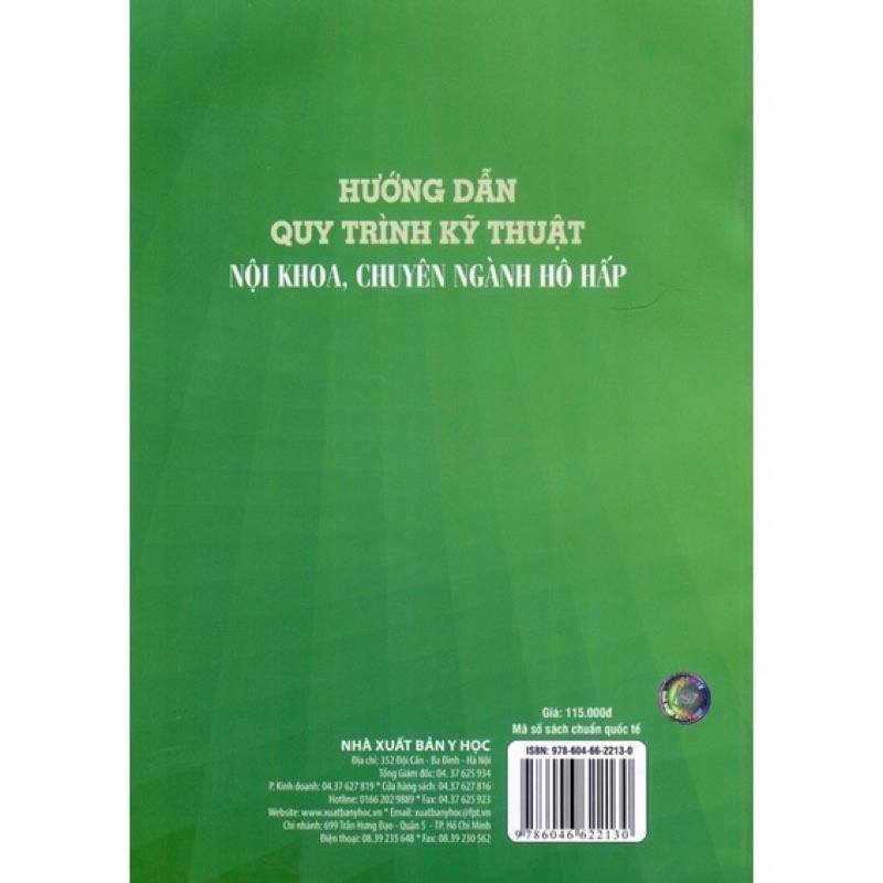 Sách - Hướng dẫn quy trình kỹ thuật nội khoa chuyên ngành hô hấp