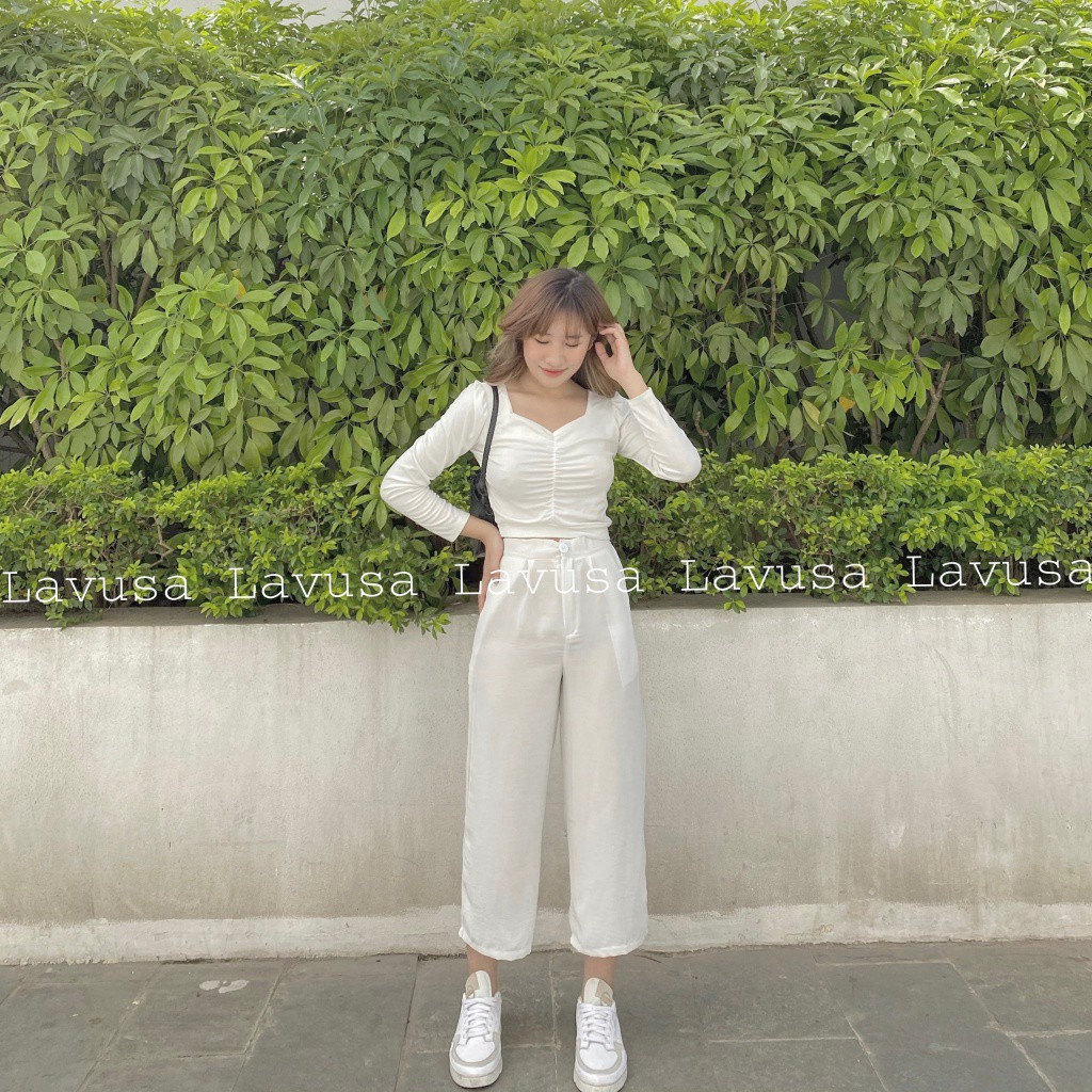 Quần Ống Suông 💖 𝘍𝘳𝘦𝘦𝘴𝘩𝘪𝘱 💖 Quần Đũi Nhật, Ống Rộng, Dài Lưng Thun Có Cúc Siêu Mát Lạnh | BigBuy360 - bigbuy360.vn